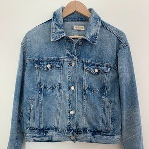 Madewell Boxy Crop Boyfriend Denim Jacket Size Medium